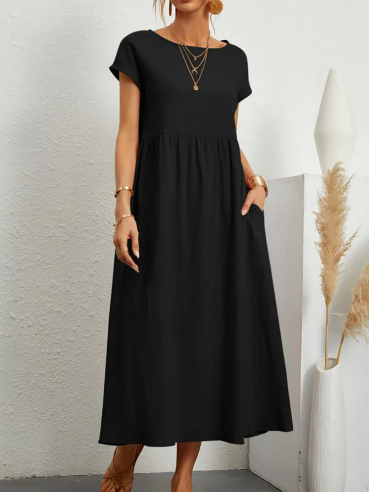 Zara - Robe Confortable Grande Taille Femme Découvrez notre robe Zara, une création mode grande taille qui allie confort absolu et élégance française. Cette robe élégante grande taille offre une aisance incomparable tout en maintenant un style raffiné, pa