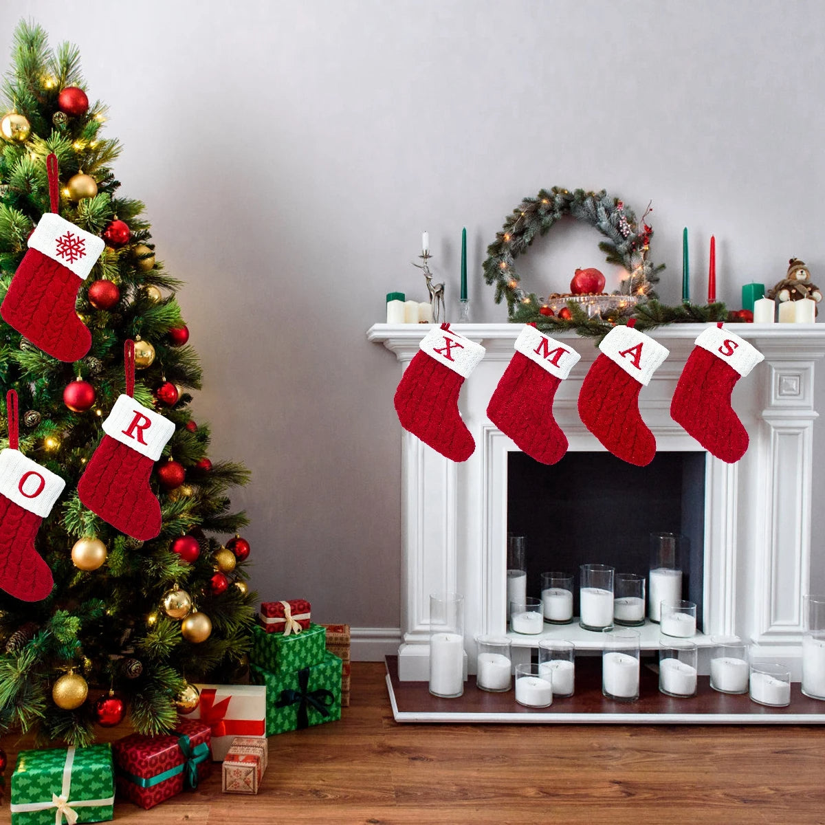 BAS DE NOËL - Chaussette de Noël Personnalisée Découvrez notre bas de Noël personnalisé, une création qui marie tradition festive et élégance française. Cette chaussette de Noël offre un design raffiné et magique, créée pour ceux qui recherchent une pièce