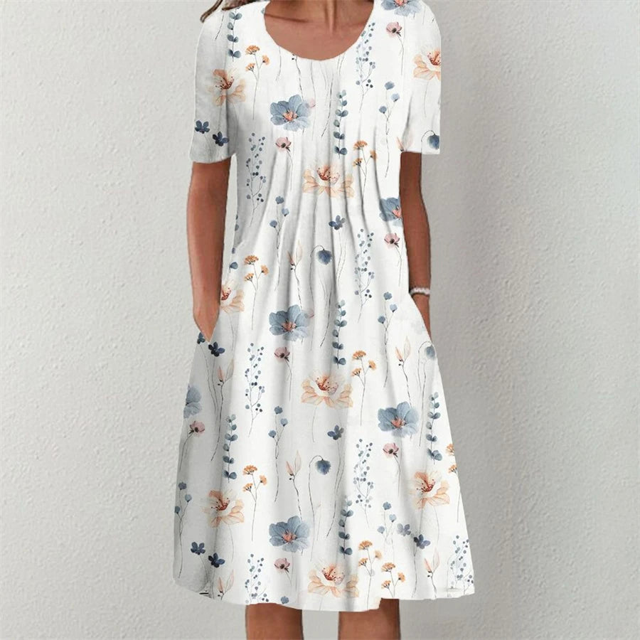 Mya - Robe d'Été Grande Taille Femme Élégante Découvrez notre robe Mya, une création mode grande taille qui incarne la légèreté estivale avec une touche d'élégance française. Cette robe élégante grande taille marie parfaitement le style décontracté-chic e