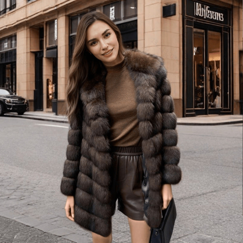 Isabelle - Manteau Fausse Fourrure Grande Taille Capuche