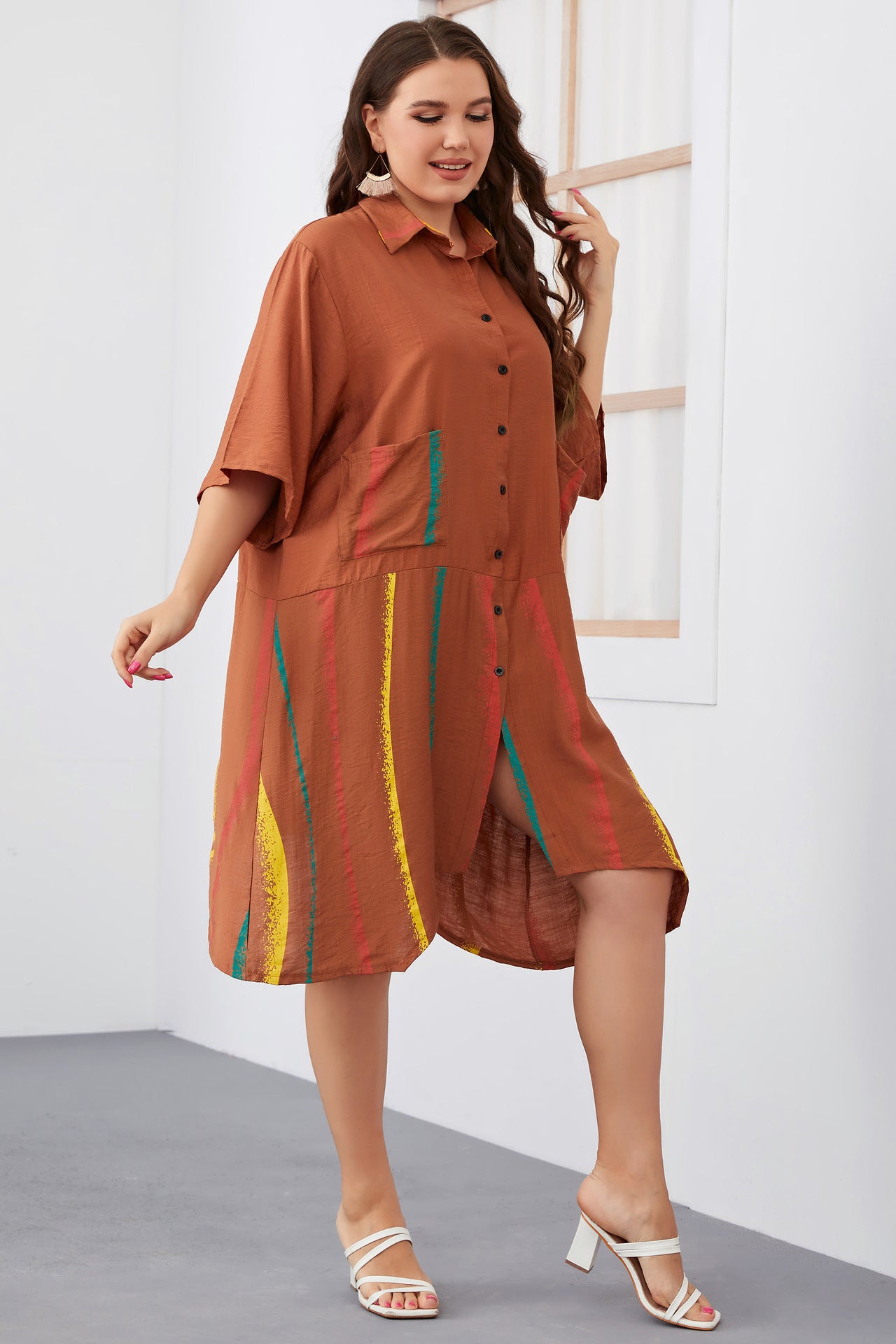 Roxane — Robe Asymétrique Noire Élégante Grande Taille