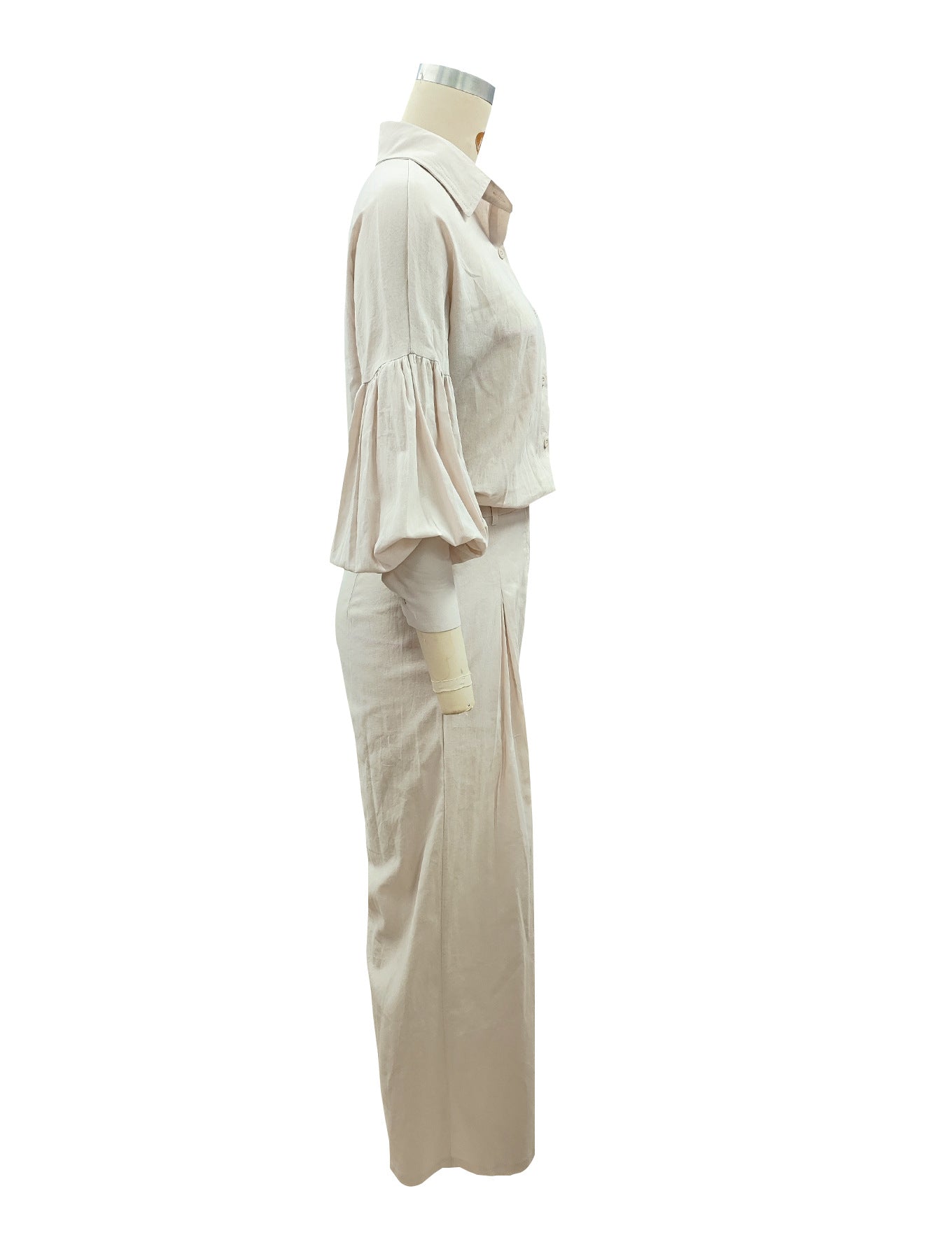 Sophie - Ensemble Grande Taille Chemise Pantalon Lin