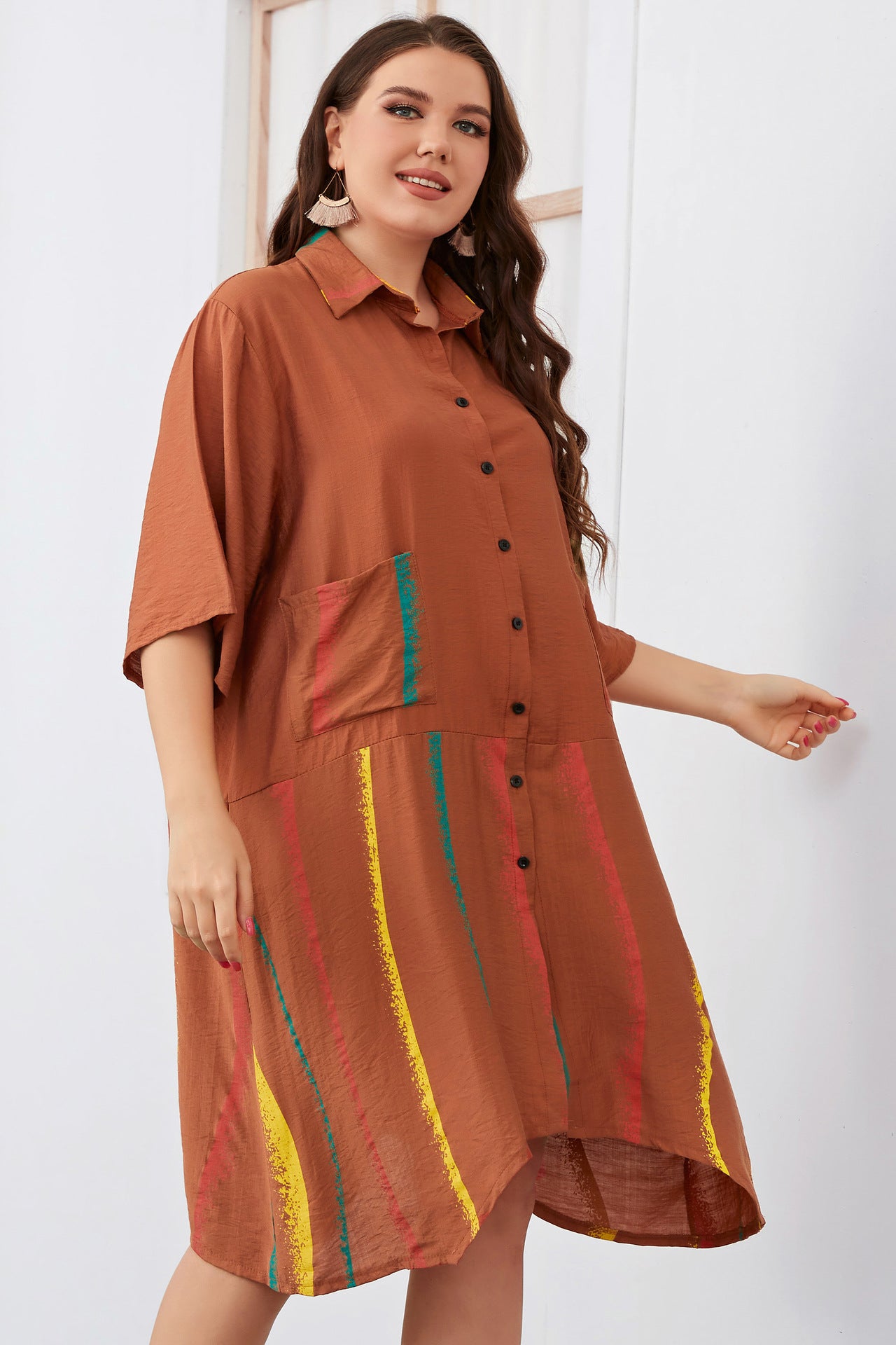Roxane — Robe Asymétrique Noire Élégante Grande Taille