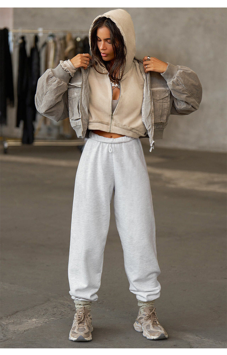 Jade - Sweat Court Grande Taille Capuche Effiloché
