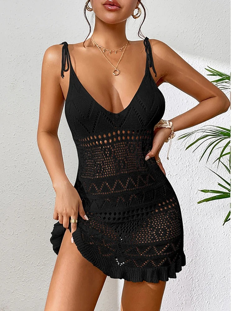 Maria - Robe de Plage Grande Taille Femme Élégante Découvrez notre robe Maria, une création mode grande taille qui incarne l'esprit estival avec une touche d'élégance française. Cette robe élégante grande taille allie le charme balnéaire au raffinement, p
