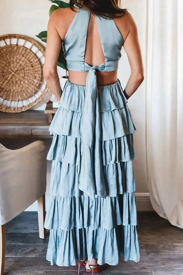 Daja - Robe Longue Grande Taille Femme Découvrez notre robe Daja, une création mode grande taille qui allie volume et élégance française. Cette robe élégante grande taille avec ses niveaux superposés offre une silhouette sophistiquée, parfaite pour les fe