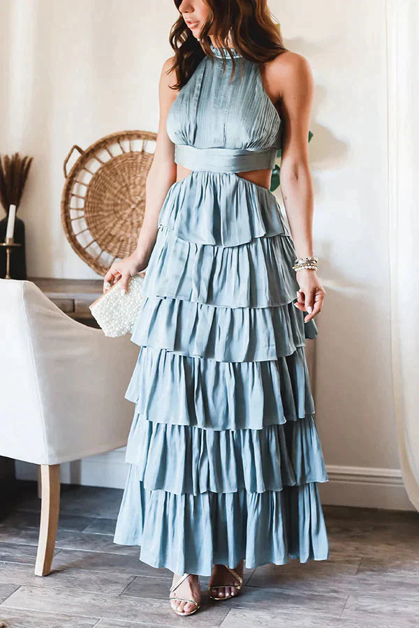 Daja - Robe Longue Grande Taille Femme Découvrez notre robe Daja, une création mode grande taille qui allie volume et élégance française. Cette robe élégante grande taille avec ses niveaux superposés offre une silhouette sophistiquée, parfaite pour les fe