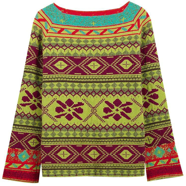 ESMEE - Pull Imprimé Unique Grande Taille Découvrez notre pull ESMEE, une création mode grande taille qui marie motifs exclusifs et élégance française. Ce pull imprimé grande taille offre une silhouette artistique et raffinée, créé pour les femmes qui ose