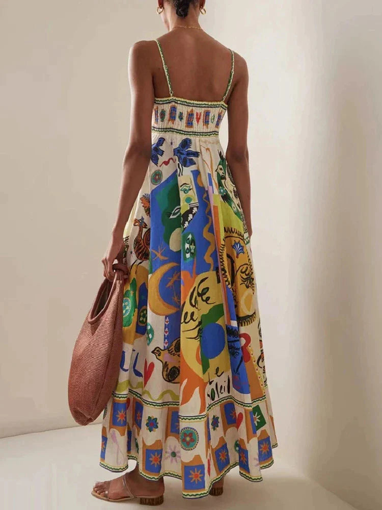 Pauline - Robe Colorée Grande Taille Femme Élégante Découvrez notre robe Pauline, une création mode grande taille qui allie couleurs vibrantes et élégance française. Cette robe élégante grande taille offre une explosion de couleurs sophistiquée, parfaite