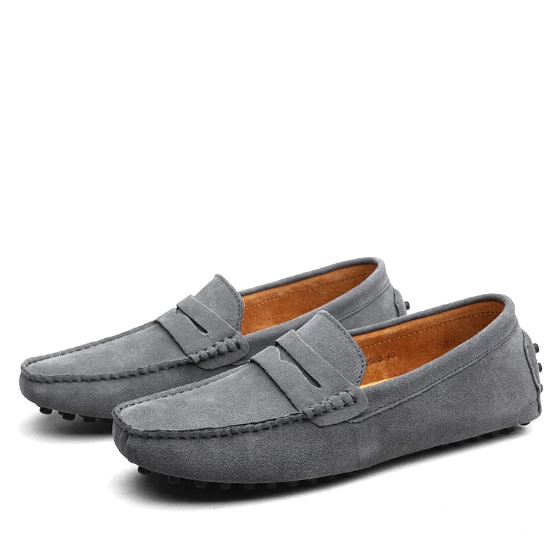 HUGO - Mocassins en Daim Style Italien Homme