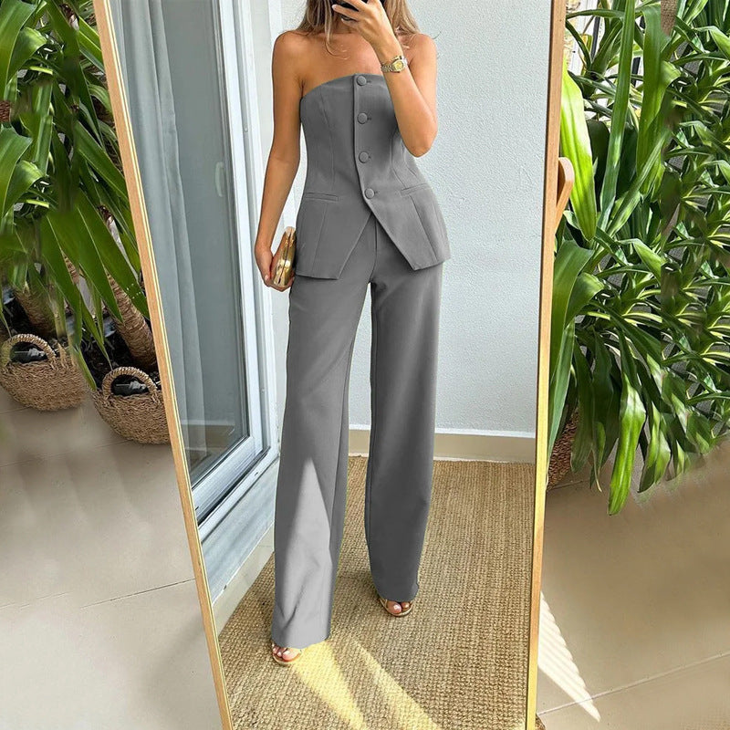 Jenica - Ensemble Vêtements Grandes Tailles Femme Chic Découvrez notre ensemble Jenica, une création mode grande taille qui allie élégance française et style contemporain. Cet ensemble deux pièces comprenant un top moulant et un pantalon assorti incarne l