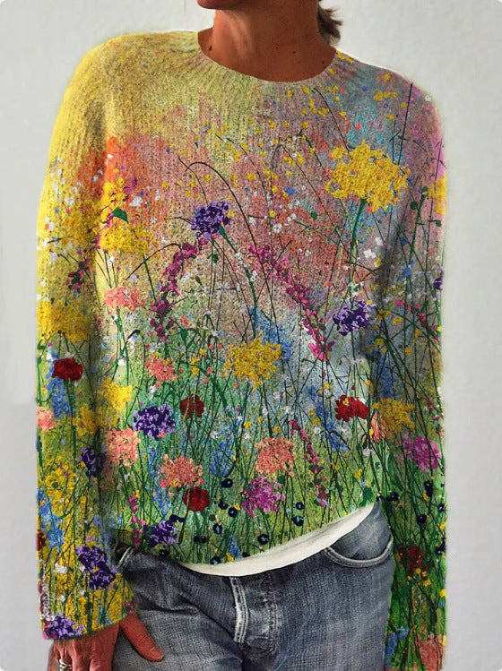 SOFIA - Pull en Maille à Imprimé Floral 3D Grande Taille Découvrez notre pull SOFIA, une création mode grande taille qui marie motifs floraux en relief et élégance française. Ce pull grande taille offre une silhouette raffinée et artistique, créé pour les