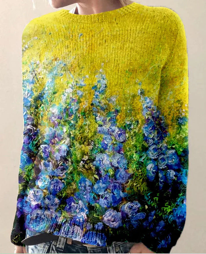SOFIA - Pull en Maille à Imprimé Floral 3D Grande Taille Découvrez notre pull SOFIA, une création mode grande taille qui marie motifs floraux en relief et élégance française. Ce pull grande taille offre une silhouette raffinée et artistique, créé pour les