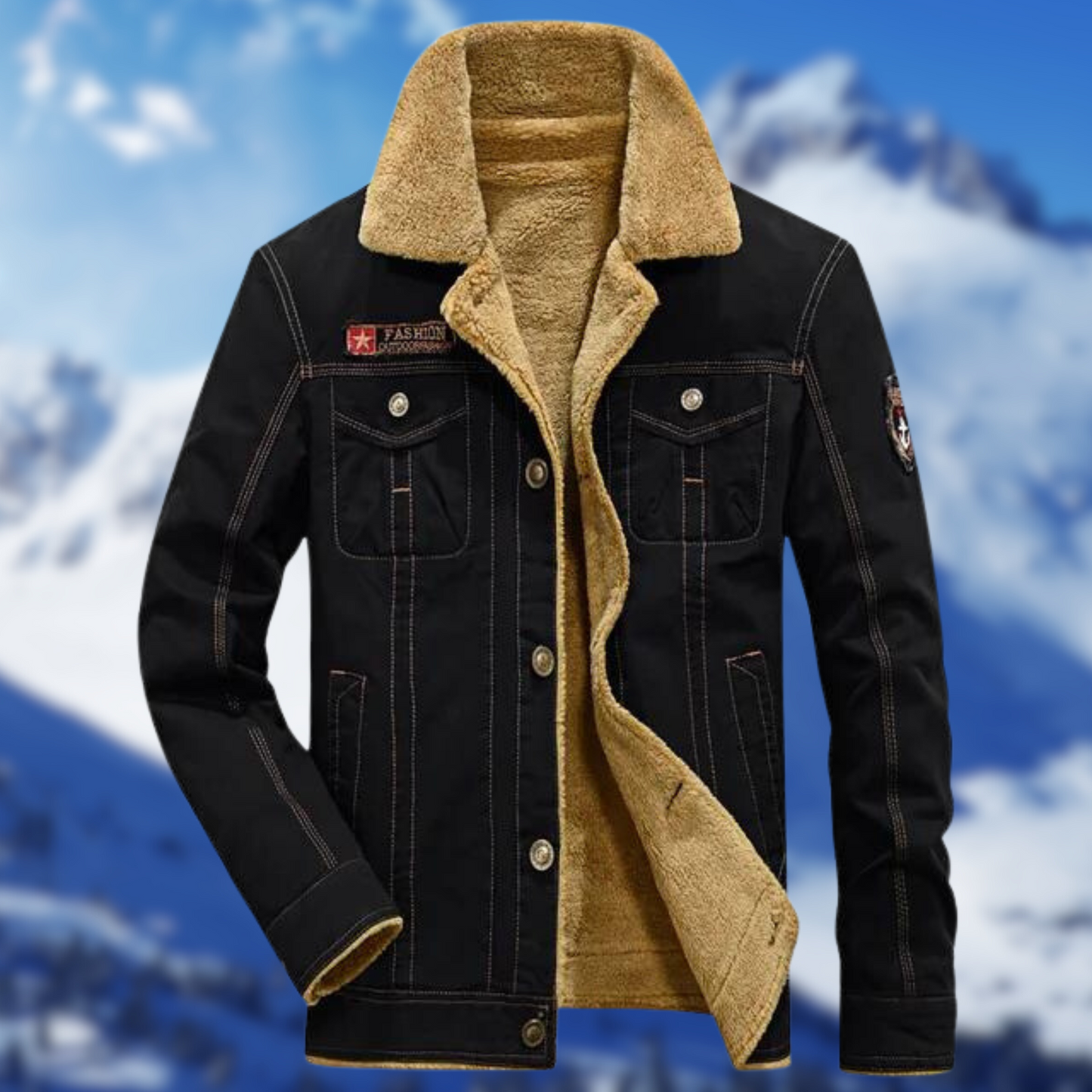 TREK - Veste en Jean d'Hiver Homme Découvrez notre veste TREK pour homme, une création qui marie le style intemporel du denim à la chaleur hivernale. Cette veste en jean d'hiver offre une silhouette robuste et raffinée, créée pour les hommes qui recherche