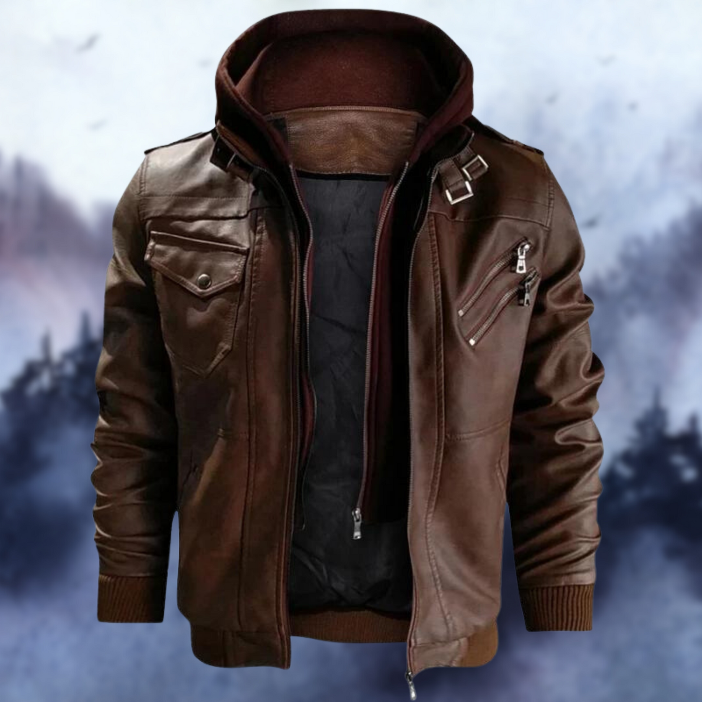 JAMES - Veste en Cuir Homme Découvrez notre veste JAMES pour homme, une création qui marie le luxe du cuir à l'élégance française. Cette veste en cuir offre une silhouette raffinée et intemporelle, créée pour les hommes qui recherchent une pièce aussi lux