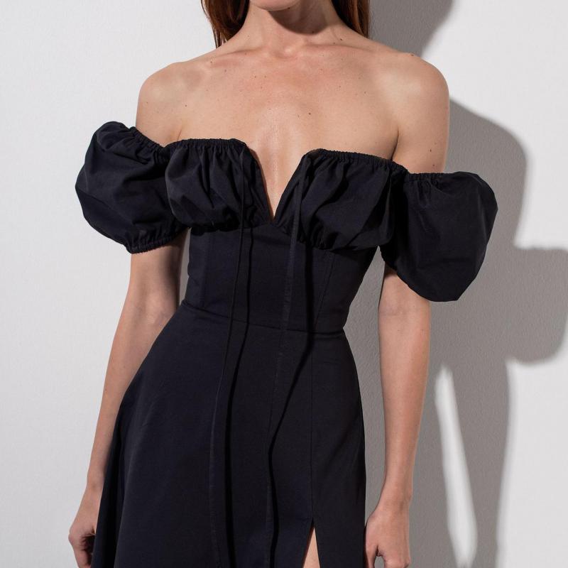 Hazel - Robe à Manches Bouffantes Grande Taille Femme Élégante Découvrez notre robe Hazel, une création mode grande taille qui allie romantisme et élégance française. Cette robe élégante grande taille avec ses manches bouffantes raffinées offre une silhou