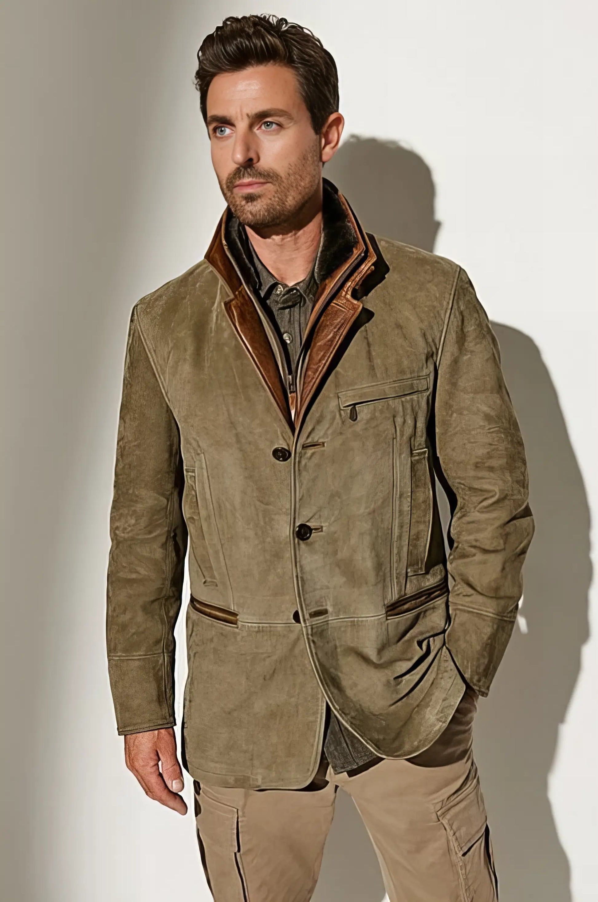 LUCAS - Veste Homme Vintage Automne Découvrez notre veste LUCAS pour homme, notre best-seller qui incarne l'essence du style vintage et de l'élégance française. Cette veste automne offre une silhouette raffinée et sophistiquée, créée pour les hommes qui r