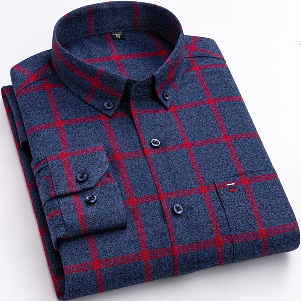 VIBE - Chemise à Carreaux en Coton Homme Découvrez notre chemise VIBE pour homme, une création qui marie motif à carreaux et élégance française. Cette chemise en coton offre une silhouette raffinée et distinctive, créée pour les hommes qui recherchent une