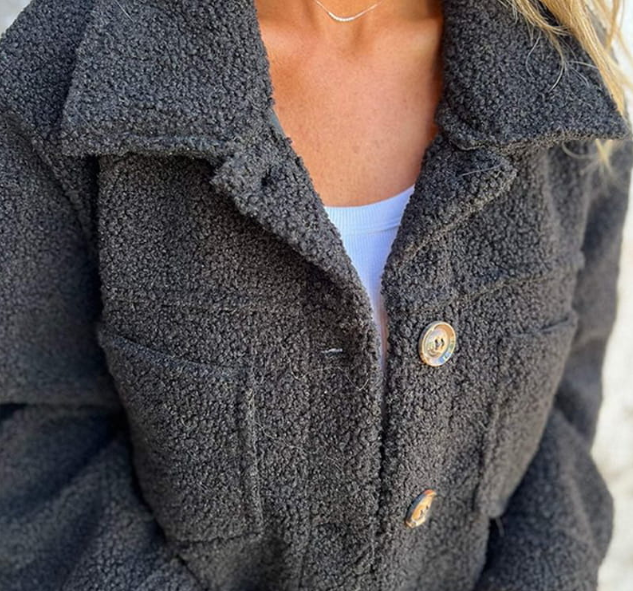 Aurore - Veste Sherpa à Boutons