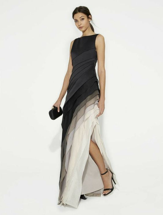 Sherica - Robe Dégradée Grande Taille Femme Élégante Découvrez notre robe Sherica, une création mode grande taille qui allie l'effet dégradé multicouche à l'élégance française. Cette robe élégante grande taille offre un style sophistiqué avec ses nuances