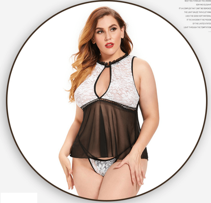 Emma Nuisette en Dentelle - Collection Curves ✨ Séduction et Élégance Découvrez la nuisette Emma, une création sensuelle en dentelle fine qui sublime vos courbes. Un mariage parfait entre transparence délicate et design raffiné, spécialement conçu pour le