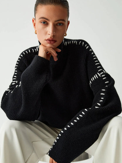 EVA - Pull en Maille Élégant Grande Taille Découvrez notre pull EVA, une création mode grande taille qui incarne l'essence de l'élégance française. Ce pull en maille grande taille offre une silhouette raffinée et sophistiquée, créé pour les femmes qui rec