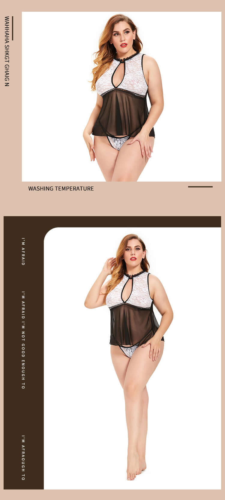 Emma Nuisette en Dentelle - Collection Curves ✨ Séduction et Élégance Découvrez la nuisette Emma, une création sensuelle en dentelle fine qui sublime vos courbes. Un mariage parfait entre transparence délicate et design raffiné, spécialement conçu pour le