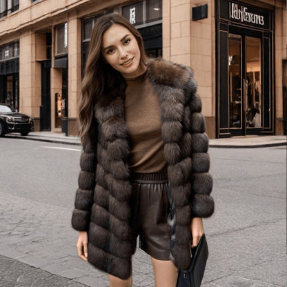 Isabelle - Manteau Fausse Fourrure Grande Taille Capuche