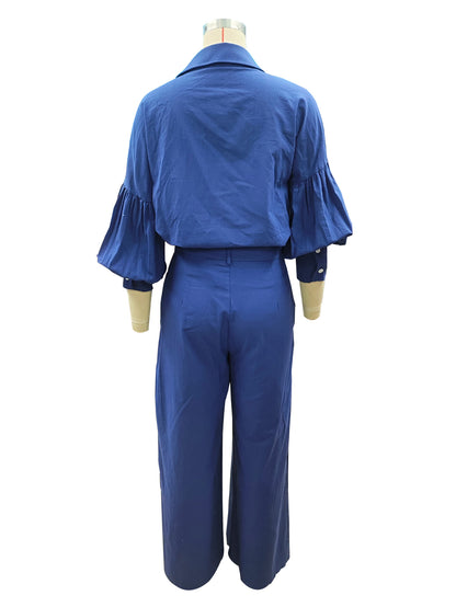 Sophie - Ensemble Grande Taille Chemise Pantalon Lin