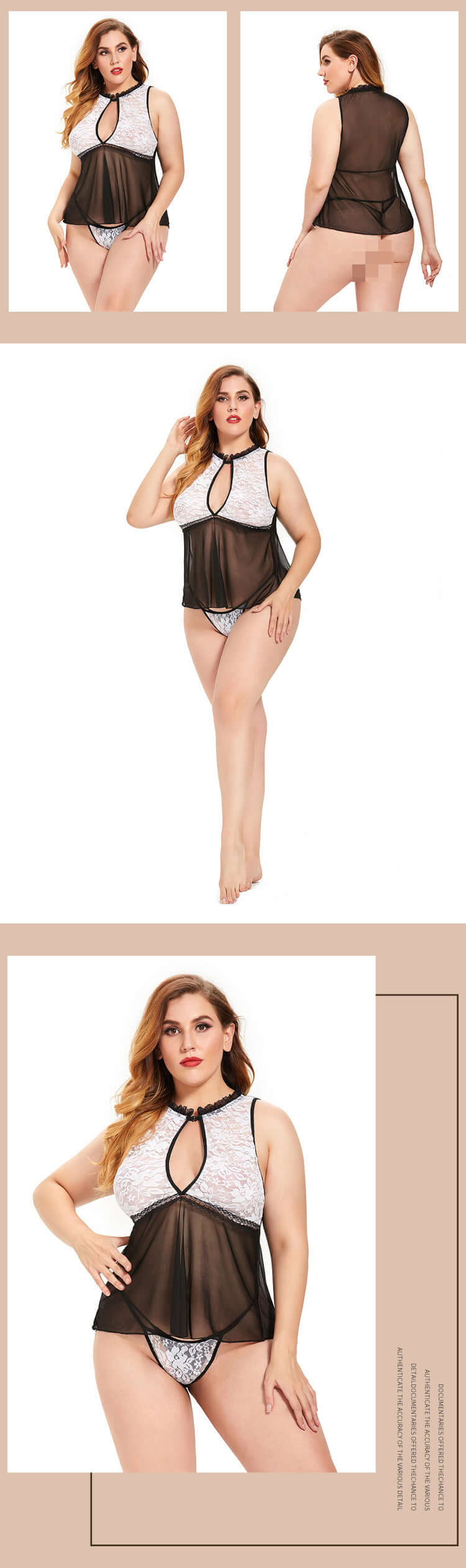 Emma Nuisette en Dentelle - Collection Curves ✨ Séduction et Élégance Découvrez la nuisette Emma, une création sensuelle en dentelle fine qui sublime vos courbes. Un mariage parfait entre transparence délicate et design raffiné, spécialement conçu pour le