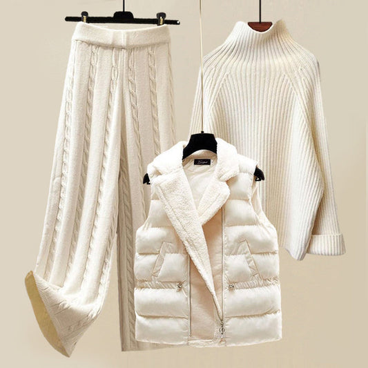 STELLA - Ensemble Gilet Cachemire Grande Taille Découvrez notre ensemble STELLA, une création mode grande taille qui allie luxe du cachemire et élégance française. Cet ensemble en cachemire grande taille offre un design raffiné et chaleureux, idéal pour l