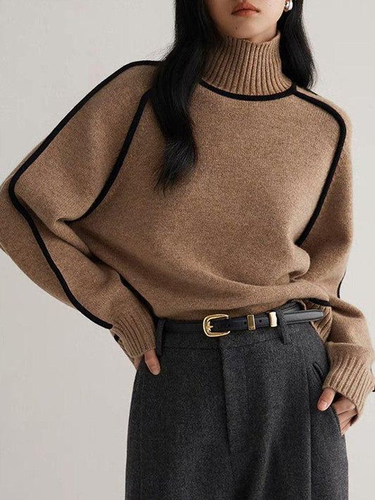 ERIN - Pull Col Haut Café Grande Taille Découvrez notre pull ERIN, une création mode grande taille qui marie la richesse du café à l'élégance française. Ce pull col haut grande taille offre une silhouette raffinée et sophistiquée, créé pour les femmes qui