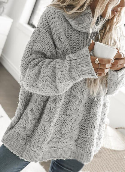 BETTY - Pull Oversize Col Haut Grande Taille Découvrez notre pull BETTY, une création mode grande taille qui allie coupe oversize tendance et élégance française. Ce pull col haut grande taille offre une silhouette contemporaine et raffinée, créé pour les