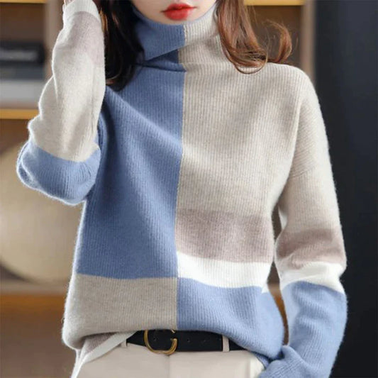 IDA - Pull Col Roulé Élégant d'Hiver Grande Taille Découvrez notre pull IDA, une création mode grande taille qui allie chaleur hivernale et élégance française. Ce pull col roulé grande taille offre une silhouette raffinée et confortable, créé pour les fem