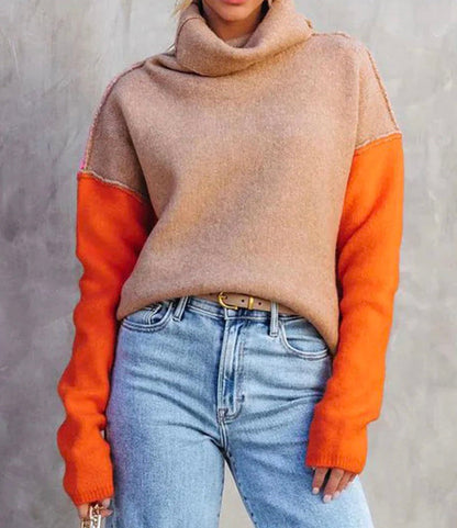 JENNY - Pull Color Block Élégant Grande Taille Découvrez notre pull JENNY, une création mode grande taille qui marie color block moderne et élégance française. Ce pull grande taille offre une silhouette graphique et raffinée, créé pour les femmes qui osen