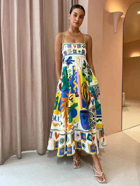 Pauline - Robe Colorée Grande Taille Femme Élégante Découvrez notre robe Pauline, une création mode grande taille qui allie couleurs vibrantes et élégance française. Cette robe élégante grande taille offre une explosion de couleurs sophistiquée, parfaite