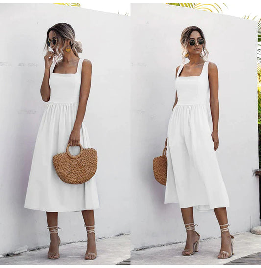 Anastasia - Robe d'Été Grande Taille Femme Décontractée Découvrez notre robe Anastasia, une création mode grande taille qui incarne la légèreté et l'élégance française estivale. Cette robe élégante grande taille combine parfaitement le style décontracté e