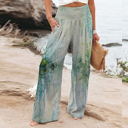 LEONA - Pantalon d'Été Élégant Grande Taille Découvrez notre pantalon LEONA, une création mode grande taille qui capture la légèreté de l'été avec l'élégance française. Ce pantalon d'été grande taille offre une silhouette fluide et raffinée, créé pour les