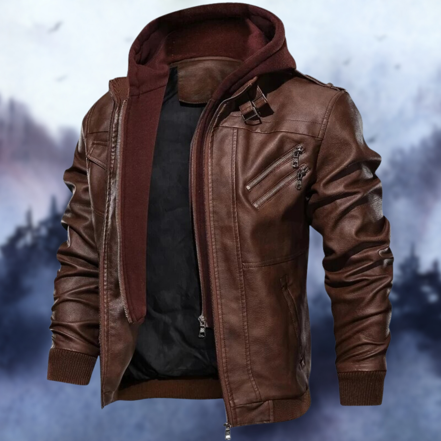 JAMES - Veste en Cuir Homme Découvrez notre veste JAMES pour homme, une création qui marie le luxe du cuir à l'élégance française. Cette veste en cuir offre une silhouette raffinée et intemporelle, créée pour les hommes qui recherchent une pièce aussi lux