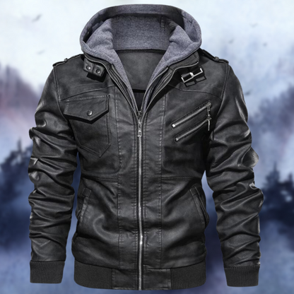 JAMES - Veste en Cuir Homme Découvrez notre veste JAMES pour homme, une création qui marie le luxe du cuir à l'élégance française. Cette veste en cuir offre une silhouette raffinée et intemporelle, créée pour les hommes qui recherchent une pièce aussi lux