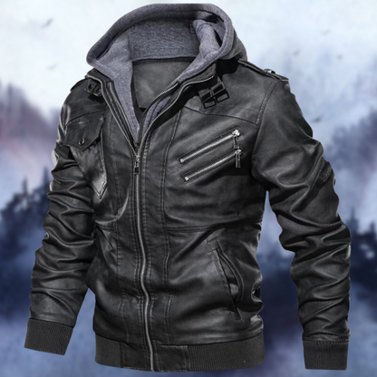 JAMES - Veste en Cuir Homme Découvrez notre veste JAMES pour homme, une création qui marie le luxe du cuir à l'élégance française. Cette veste en cuir offre une silhouette raffinée et intemporelle, créée pour les hommes qui recherchent une pièce aussi lux