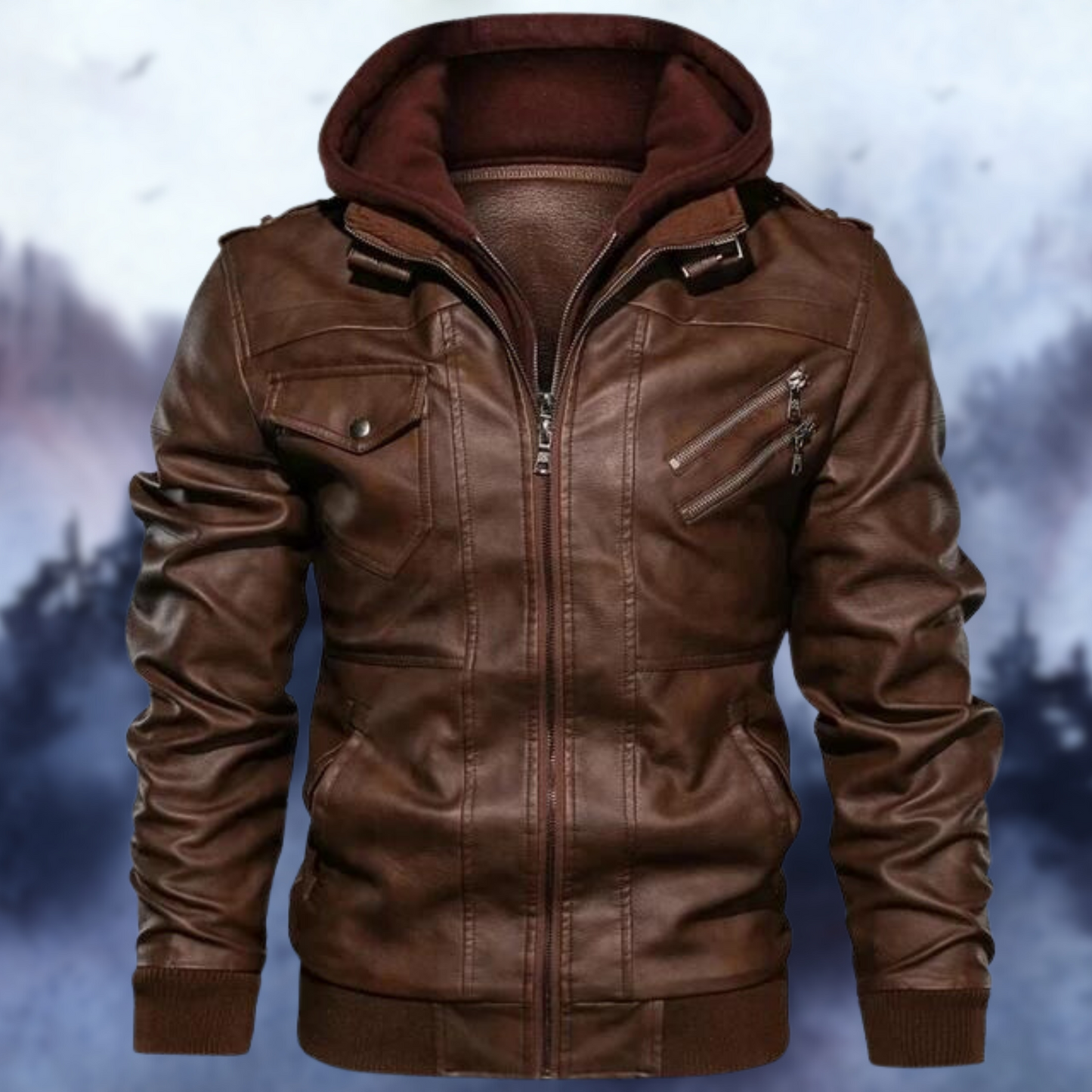 JAMES - Veste en Cuir Homme Découvrez notre veste JAMES pour homme, une création qui marie le luxe du cuir à l'élégance française. Cette veste en cuir offre une silhouette raffinée et intemporelle, créée pour les hommes qui recherchent une pièce aussi lux