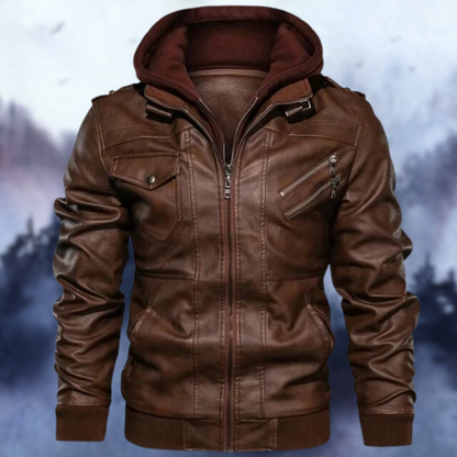 JAMES - Veste en Cuir Homme Découvrez notre veste JAMES pour homme, une création qui marie le luxe du cuir à l'élégance française. Cette veste en cuir offre une silhouette raffinée et intemporelle, créée pour les hommes qui recherchent une pièce aussi lux