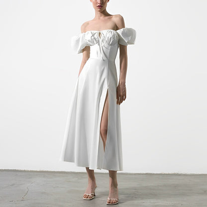 Hazel - Robe à Manches Bouffantes Grande Taille Femme Élégante Découvrez notre robe Hazel, une création mode grande taille qui allie romantisme et élégance française. Cette robe élégante grande taille avec ses manches bouffantes raffinées offre une silhou