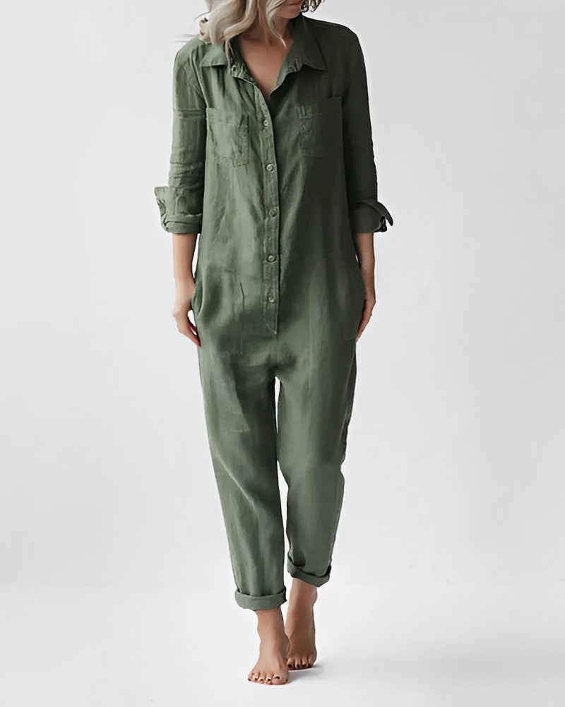 KAJSA - Combinaison Verte Grande Taille | Mode Femme Courbes Découvrez notre combinaison KAJSA, une création mode grande taille qui allie style contemporain et élégance française. Cette combinaison élégante grande taille offre un design moderne et sophist