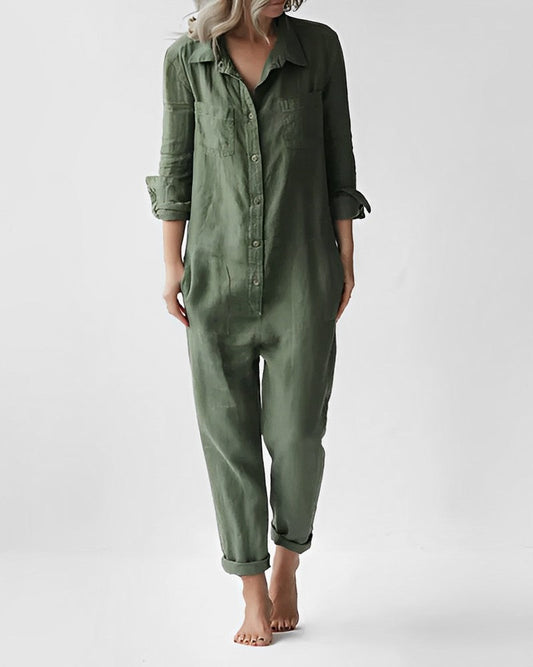 KAJSA - Combinaison Verte Grande Taille | Mode Femme Courbes Découvrez notre combinaison KAJSA, une création mode grande taille qui allie style contemporain et élégance française. Cette combinaison élégante grande taille offre un design moderne et sophist