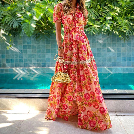 Stell - Robe à Fleurs Grande Taille Femme Élégante Découvrez notre robe Stell, une création mode grande taille qui allie motifs floraux et élégance française. Cette robe élégante grande taille avec ses imprimés floraux raffinés offre une silhouette sophis