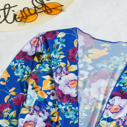 JINA - Bikini d'été 3 pièces bleu Pour un look à la mode cet été, choisissez notre bikini multicolore. Le décolleté en V flatteur, le délicat motif floral et les plis complexes font de ce bikini un must-have pour les amateurs de mode. Ce bikini s'adapte p
