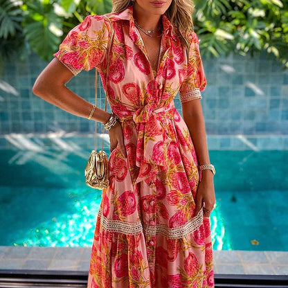 Stell - Robe à Fleurs Grande Taille Femme Élégante Découvrez notre robe Stell, une création mode grande taille qui allie motifs floraux et élégance française. Cette robe élégante grande taille avec ses imprimés floraux raffinés offre une silhouette sophis